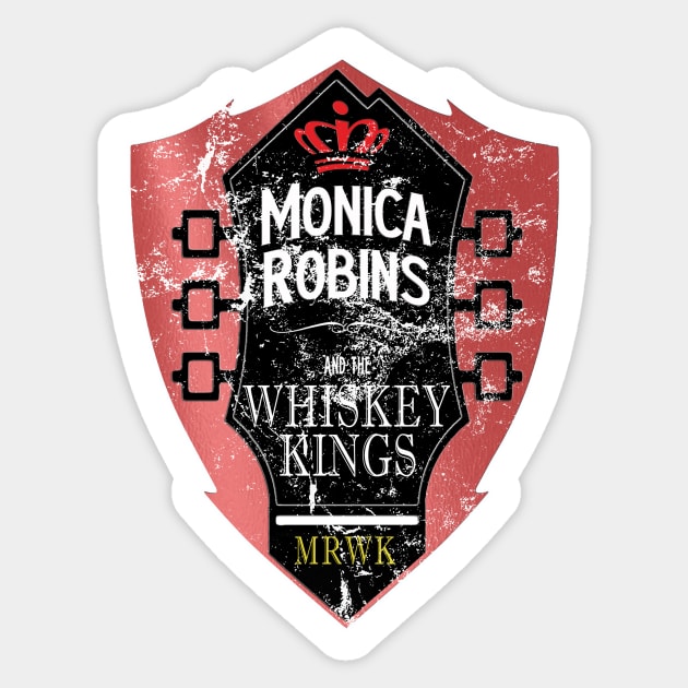 Whiskey Kings Distressed Shield Logo Sticker by WhiskeyWear